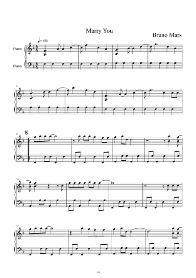 Marry You (arr. Bruno Mars)