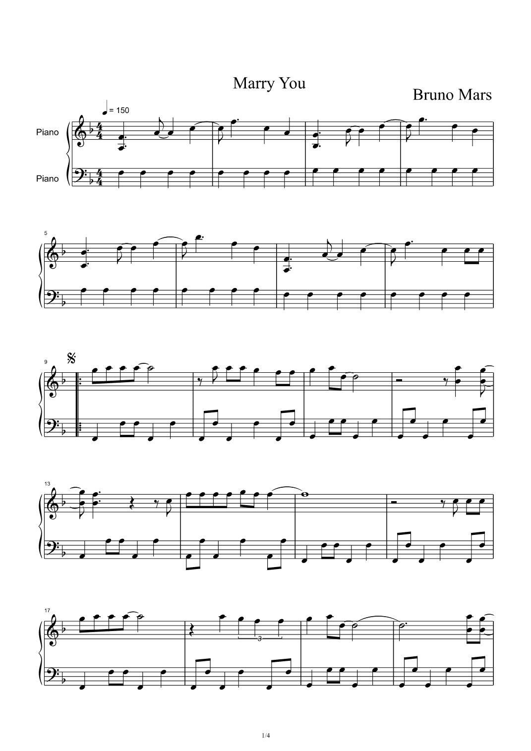 Marry You (arr. Bruno Mars)