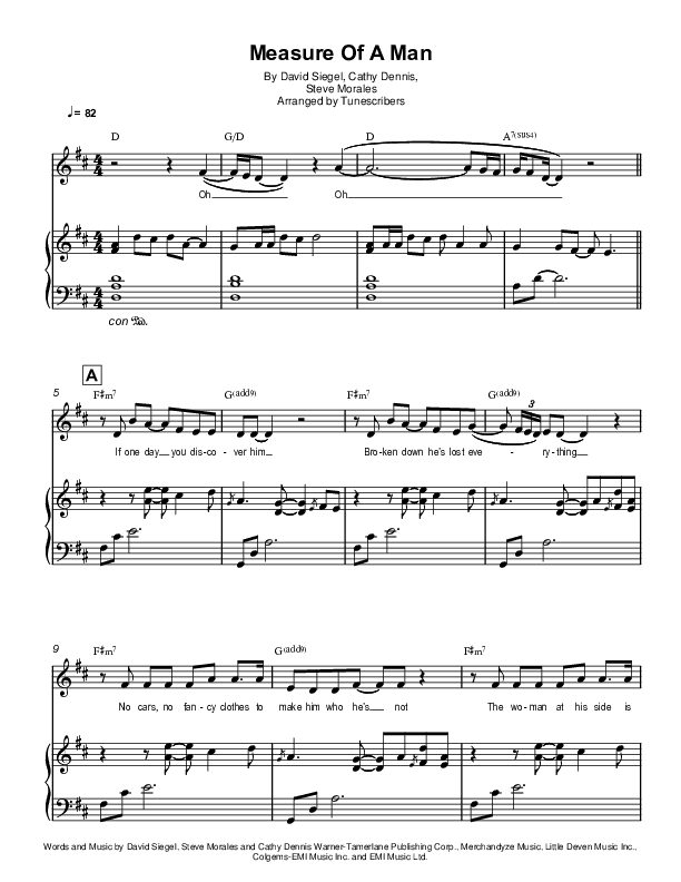 Measure Of A Man (arr. Tunescribers)