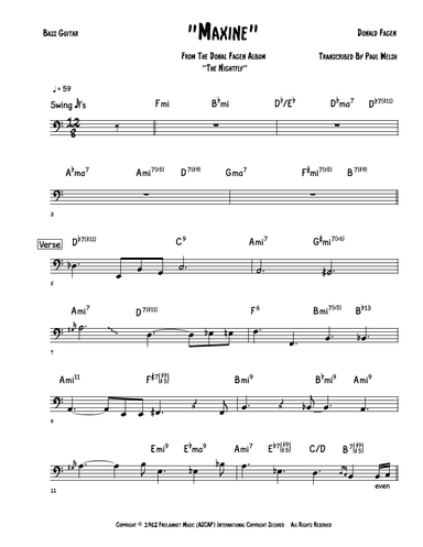 Maxine (arr. Accubass)