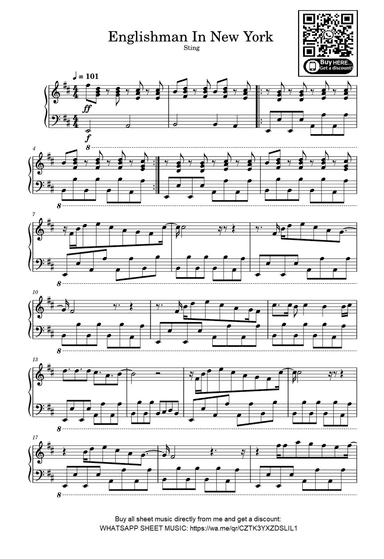 Englishman In New York (arr. eduardo)