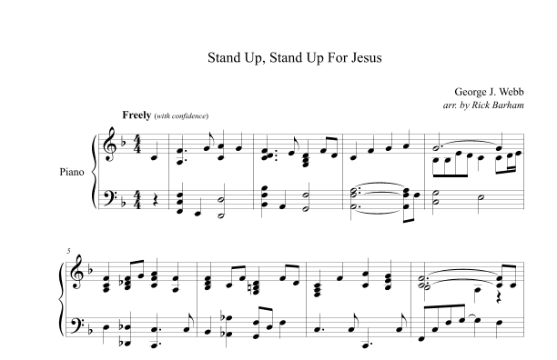 Stand Up Stand Up for Jesus (arr. Rick Barham)
