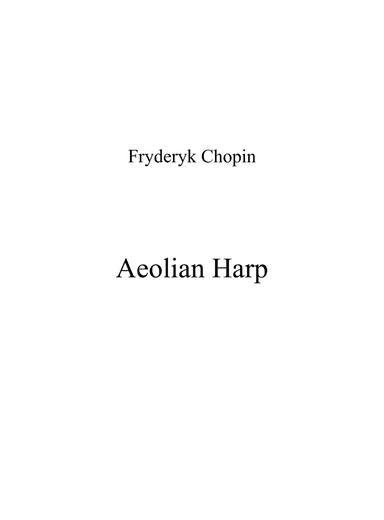 Aeolian Harp (arr. Patrizia Luraschi)