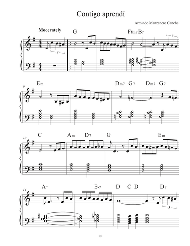 Contigo Aprendi (arr. Pedro Bernardez)