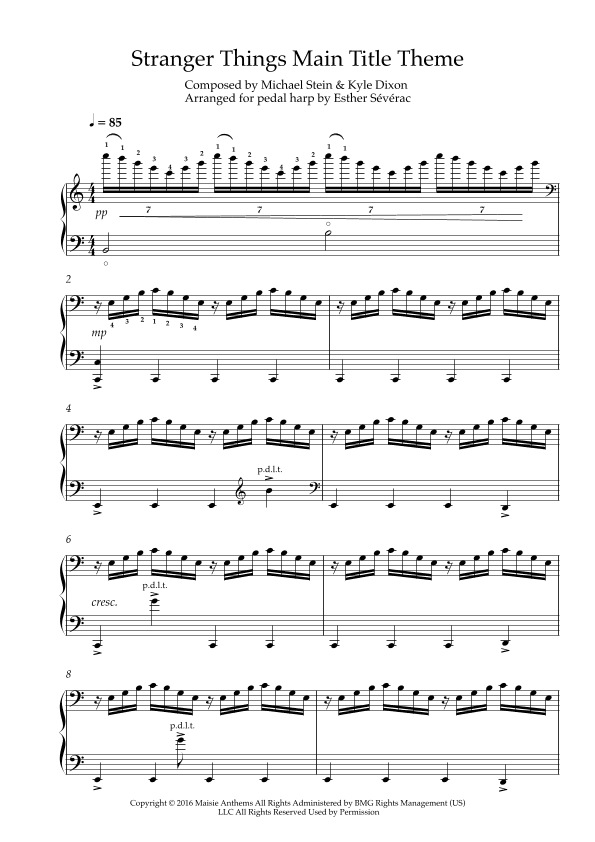 Stranger Things Main Title Theme (arr. Esther Sévérac)