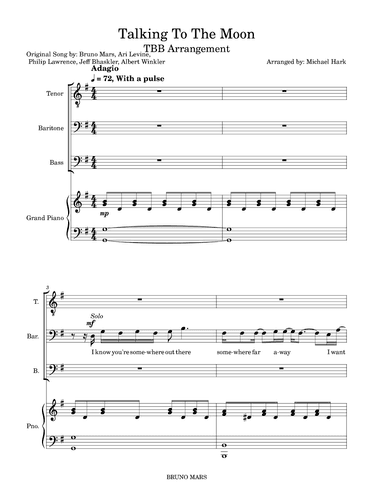 Talking To The Moon (arr. Michael Hark)