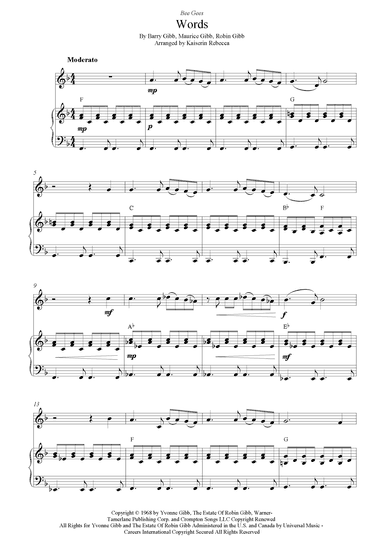 Words (arr. Kaiserin Rebecca)