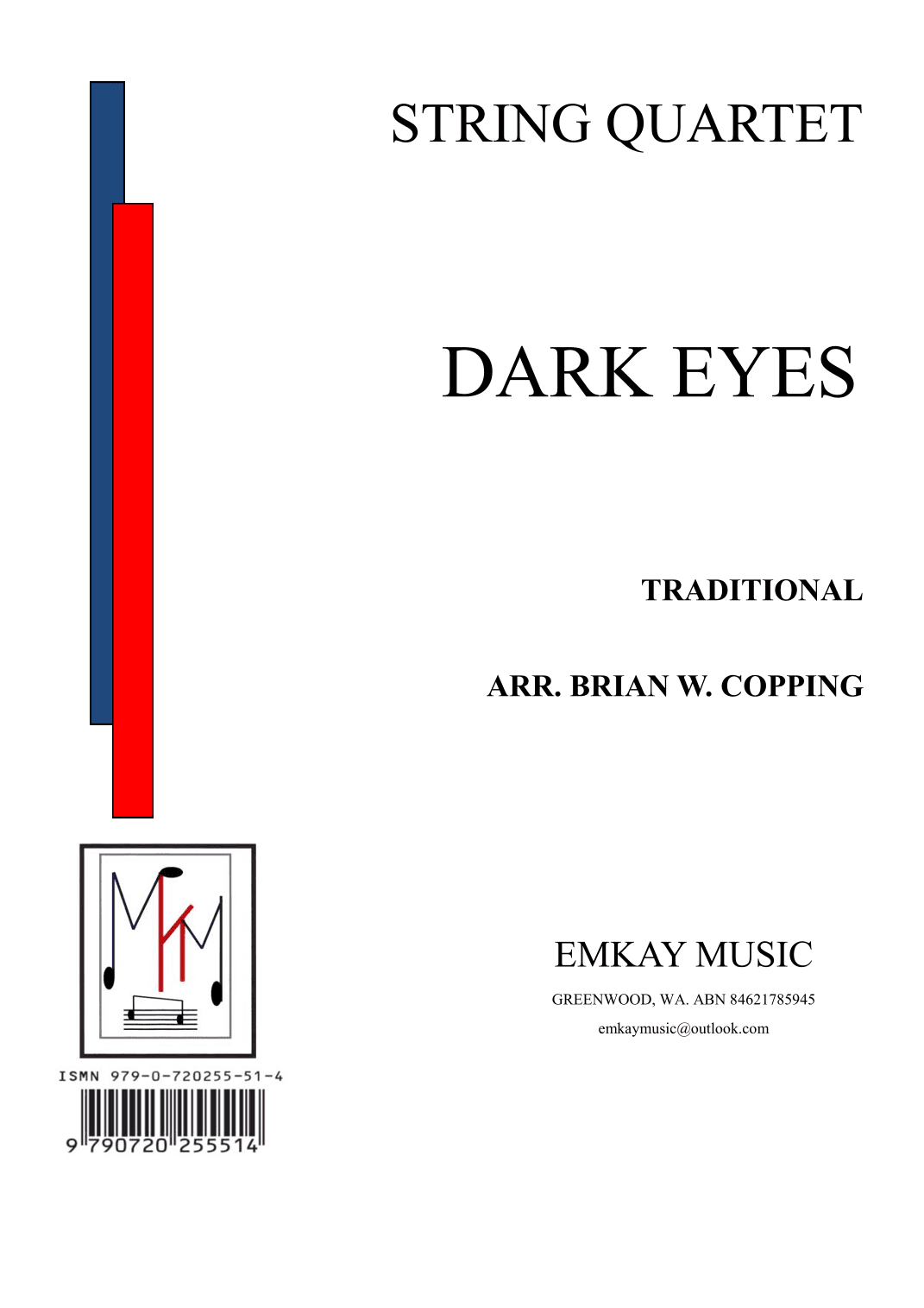 DARK EYES – STRING QUARTET (arr. BRIAN W. COPPING)