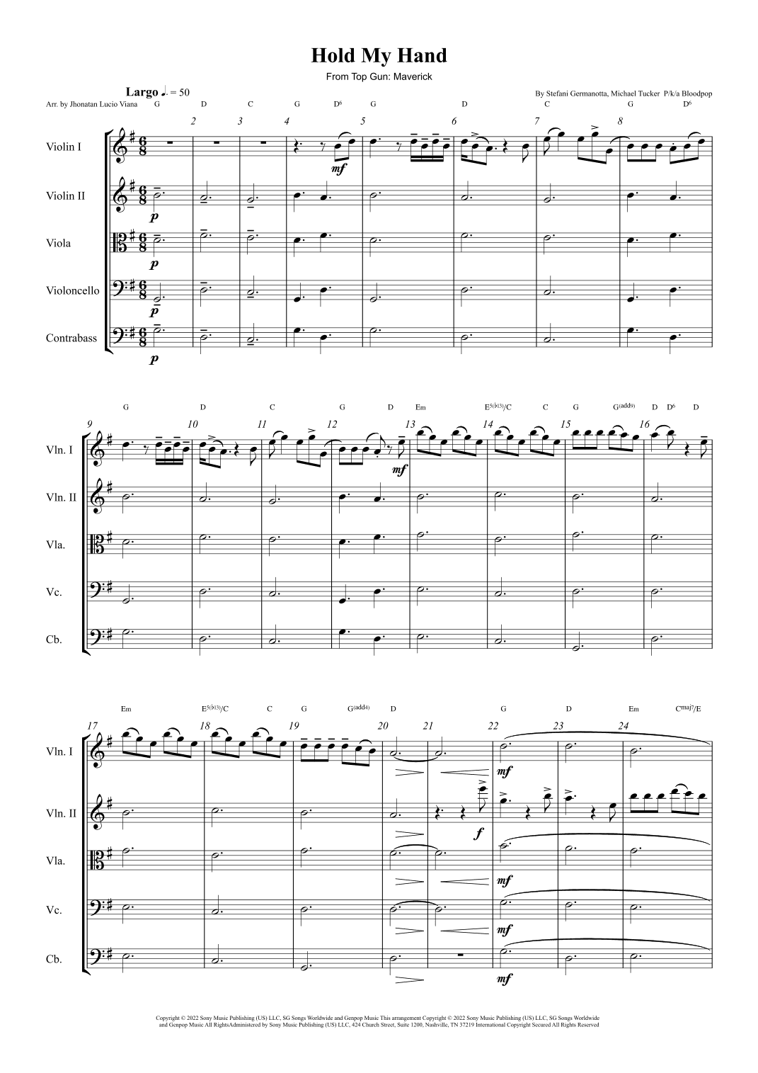 Hold My Hand (arr. Jhonatan Lucio Viana)
