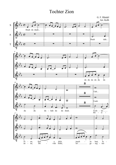 Tochter Zion (arr. Manuel Kolb)