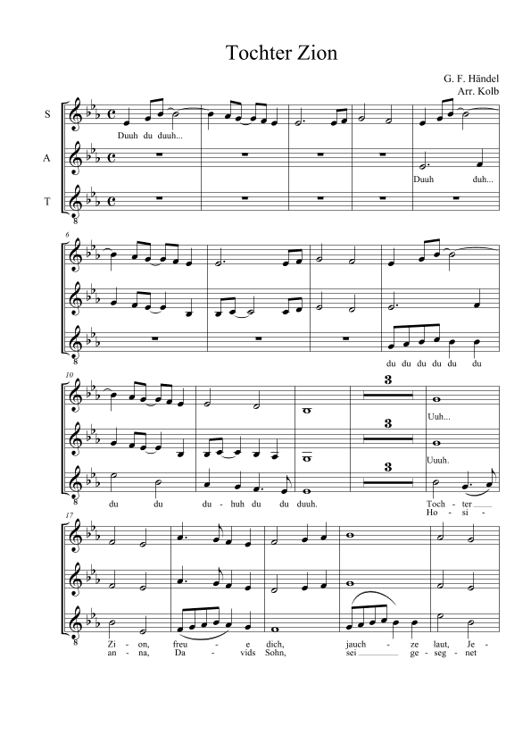 Tochter Zion (arr. Manuel Kolb)