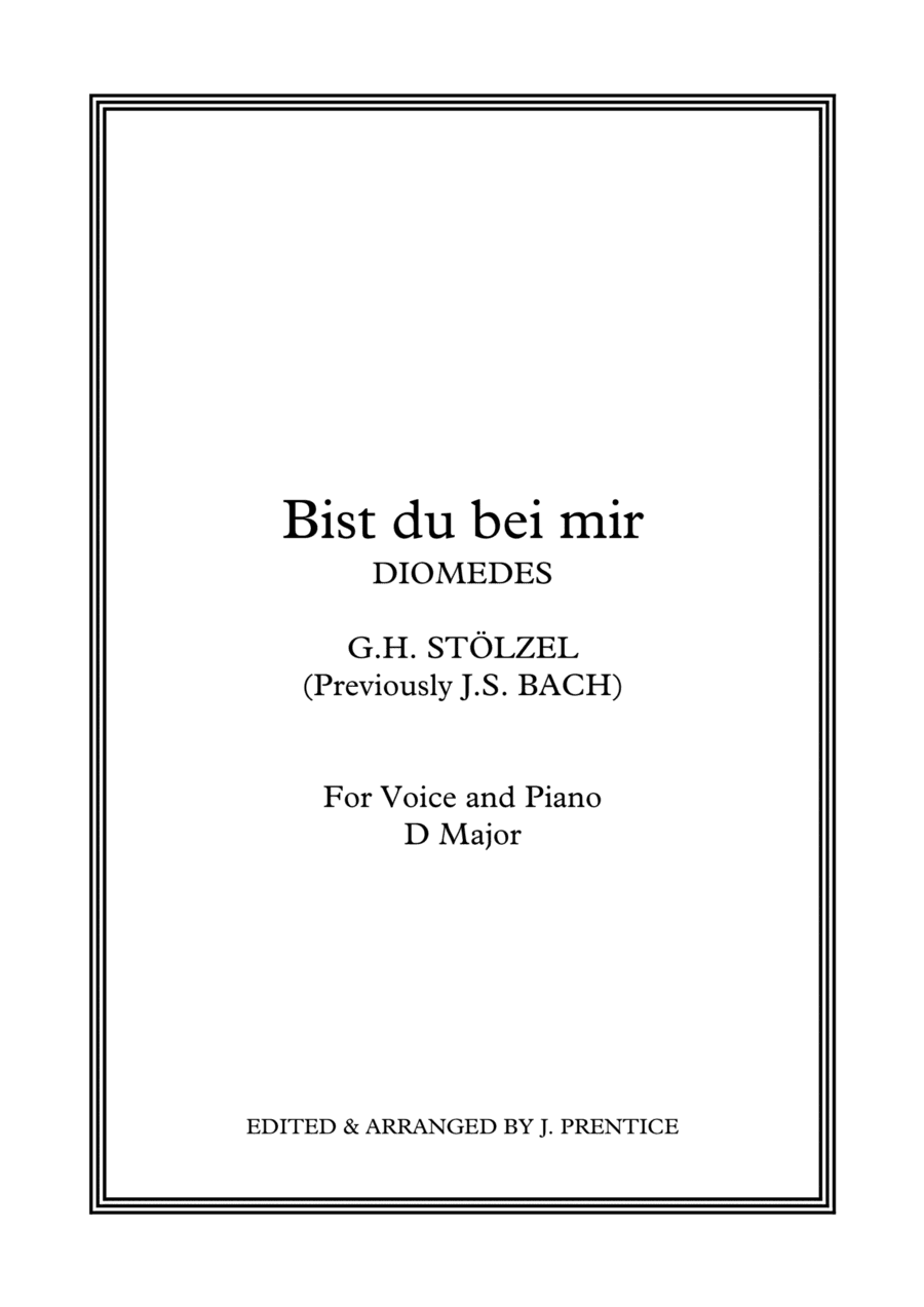 Bist du bei mir (D Major) (arr. Jonathan Prentice)