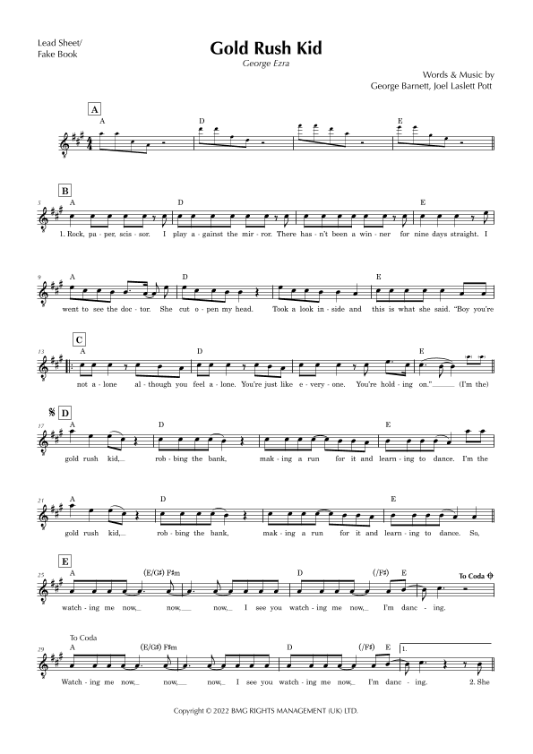 Gold Rush Kid (arr. AmazingArrangements)