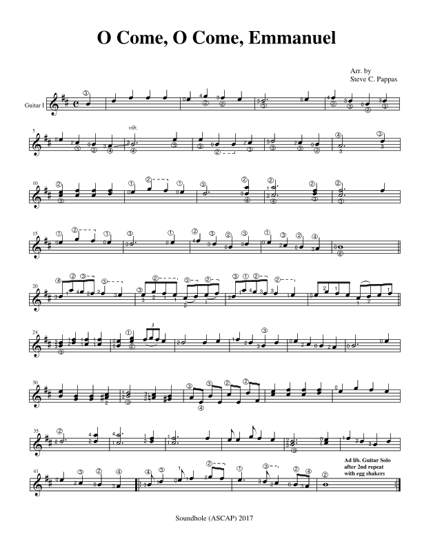 O Come, O Come Emmanuel (arr. Steve C. Pappas)