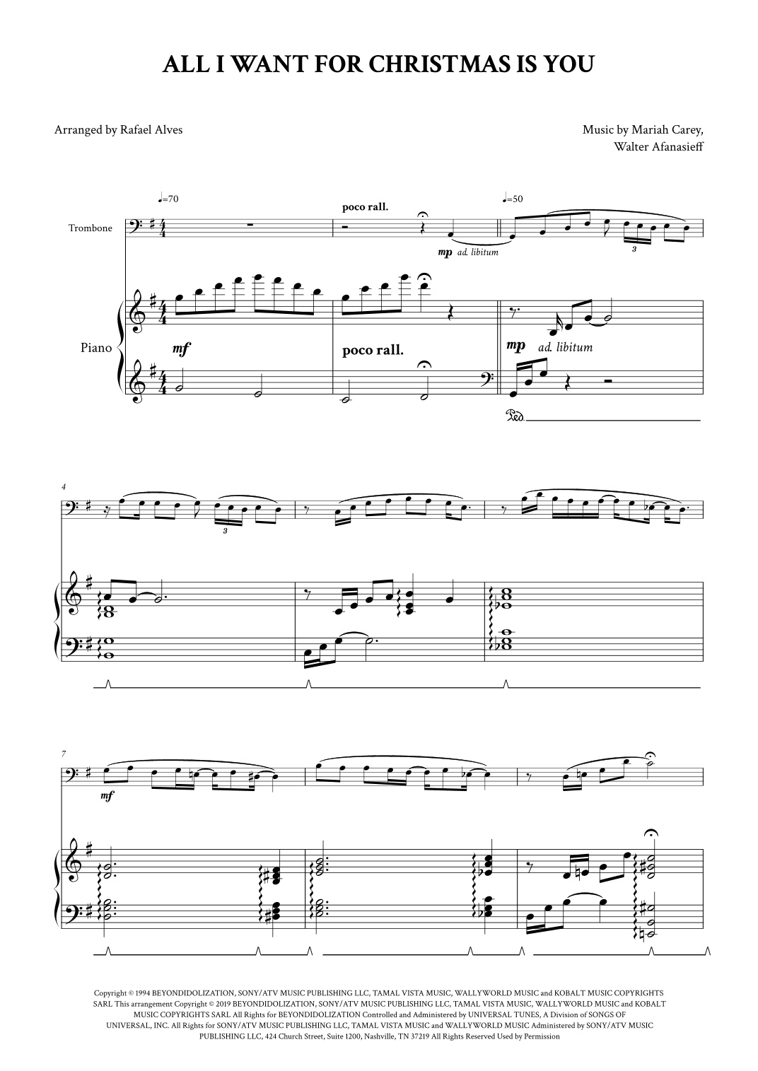 All I Want For Christmas Is You (arr. Rafael Alves)
