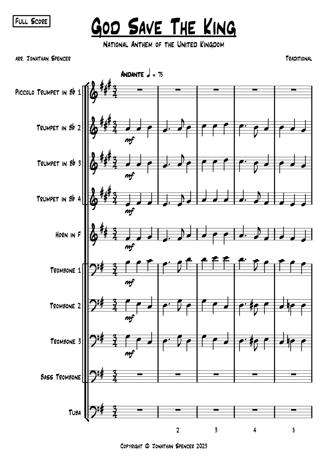 God Save the King (arr. Jonathan Spencer)