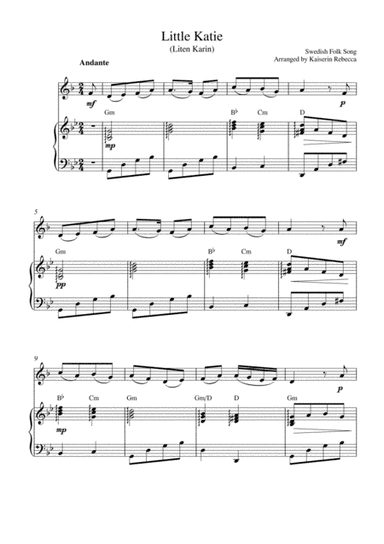 Little Katie  (Liten Karin) (arr. Kaiserin Rebecca)