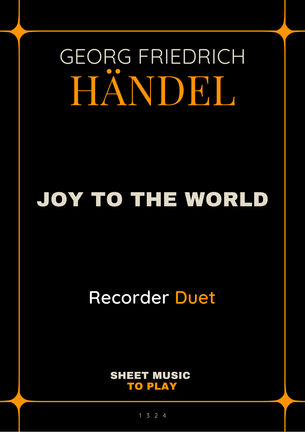 Joy To The World - Recorder Duet (Full Score and Parts) (arr. César Madeira)