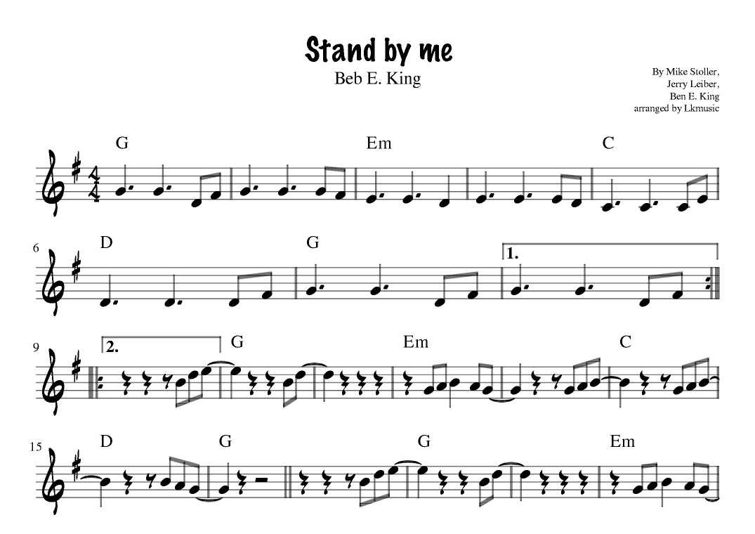 Stand By Me (arr. Lkmusic)