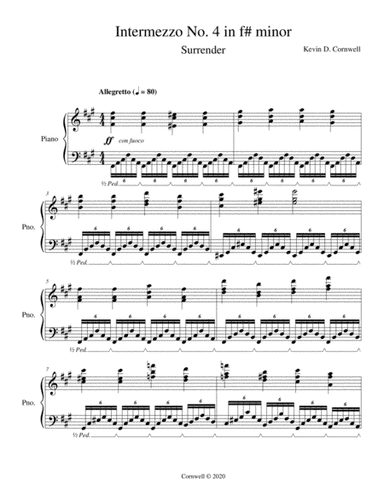 Intermezzo No. 4, Op. 3 in f#-minor