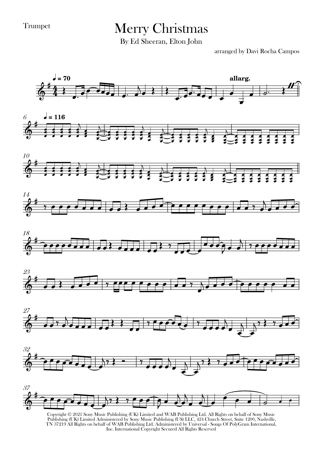Merry Christmas (arr. Davi Rocha Campos)