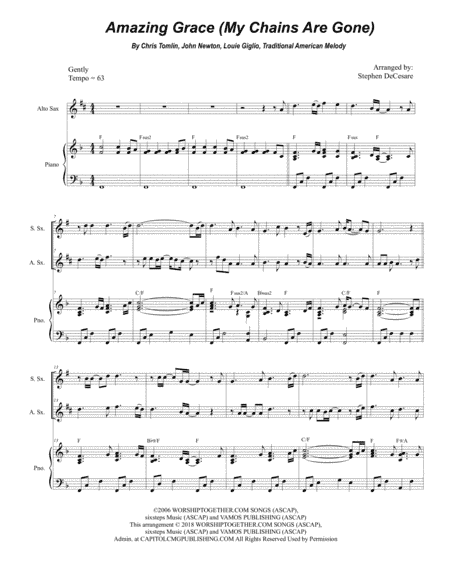 Amazing Grace (my Chains Are Gone) (arr. Stephen DeCesare)