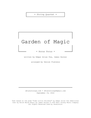 Garden Of Magic (arr. Denise Flatness)