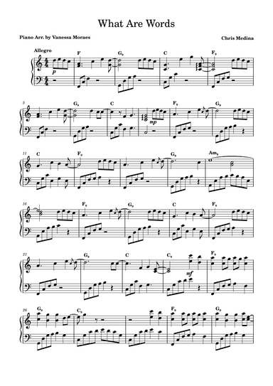 What Are Words (arr. Vanessa Moraes)