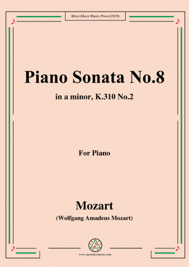 Mozart-Piano Sonata No.8 in a minor,K.310,No.2 (arr. MSM)