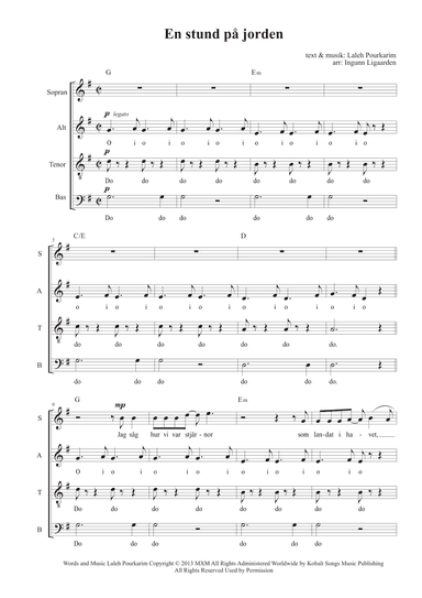 En Stund Pa Jorden (arr. Ingunn Ligaarden)