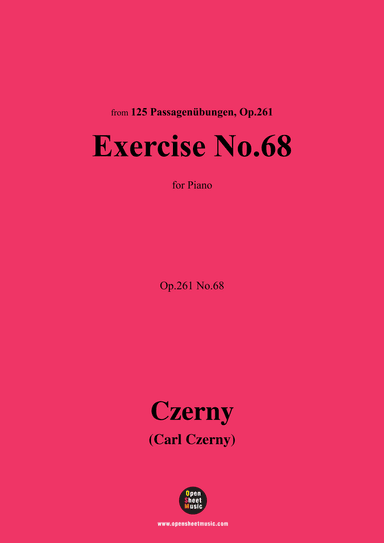 C. Czerny-Exercise No.68,Op.261 No.68 (arr. OSM Press)
