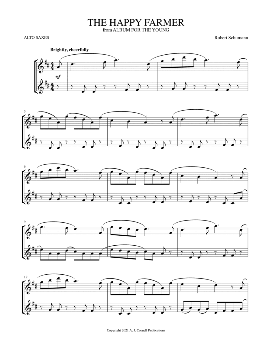 The Happy Farmer (from Album for the Young) (arr. Mark Phillips)
