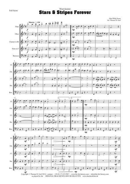 Stars and Stripes forever - Sousa - Wind Quintet (arr. Thomas H. Graf)