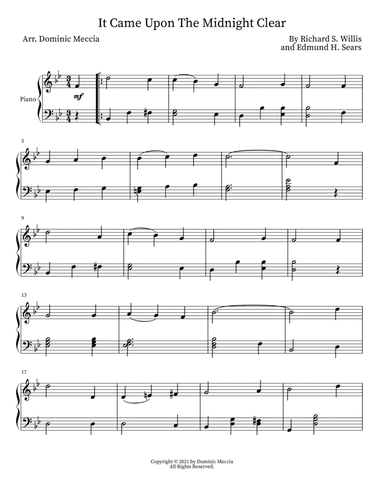 It Came Upon The Midnight Clear (arr. Dominic Meccia)
