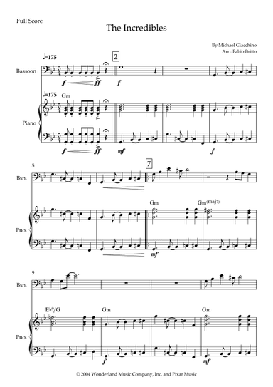 The Incredibles (main Theme) (arr. Fabio Britto)
