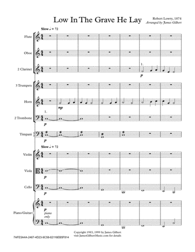 Low In The Grave He Lay (Up From The Grave He Arose) (arr. James Gilbert)