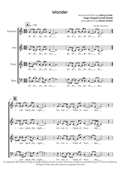 Wonder (arr. Simon Arnott)
