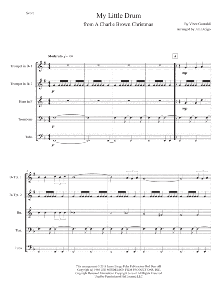 My Little Drum from A CHARLIE BROWN CHRISTMAS (arr. Jim Bicigo)