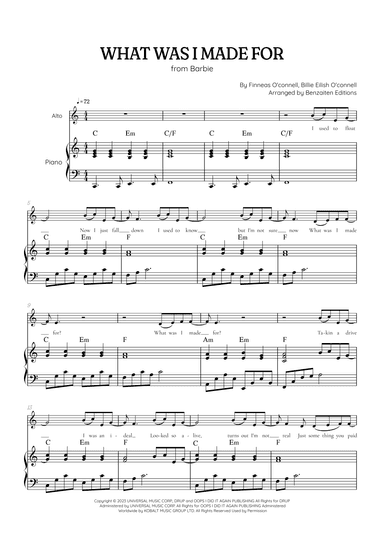 What Was I Made For? (arr. Benzaiten Editions)