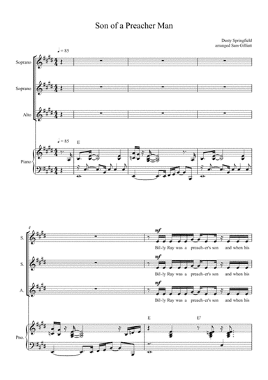 Son-of-a-preacher Man (arr. Sam Gilliatt)