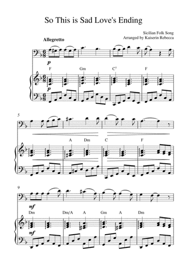 So This is Sad Love's Ending (bassoon solo and piano accompaniment) (arr. Kaiserin Rebecca)