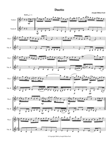 Suite for Two Violins - 6 Duetto