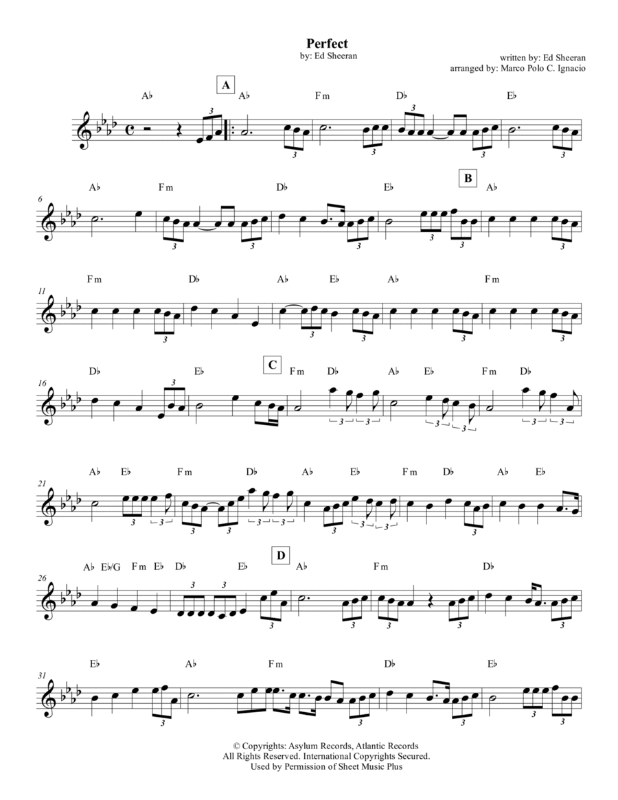 Perfect (arr. Marco Polo C. Ignacio)