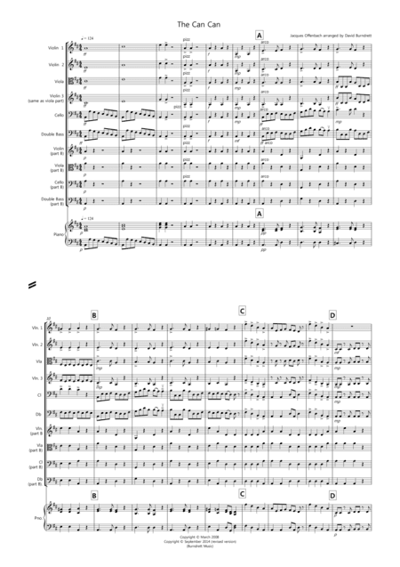 The Can Can for Beginner and Advanced String Orchestra (arr. David Burndrett)