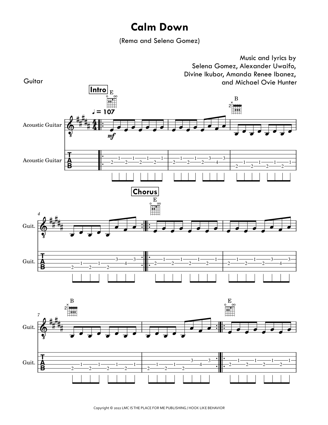 Calm Down With Selena Gomez (arr. David Lartey)