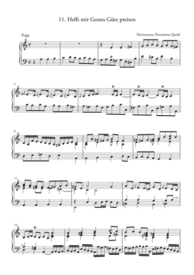 H. F. Quehl, Fuga - Fuga Helft mir Gottes Güte preisen (Help me to praise God's goodness) - Organ (arr. Ahiva Editions)