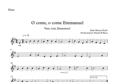 O come, o come Emmanuel - Veni, veni Emmanuel - Christmas Carol - Flute (arr. Daniel H Rosa)