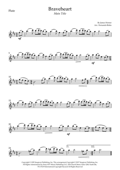Braveheart - Main Title (arr. Fernando Britto)