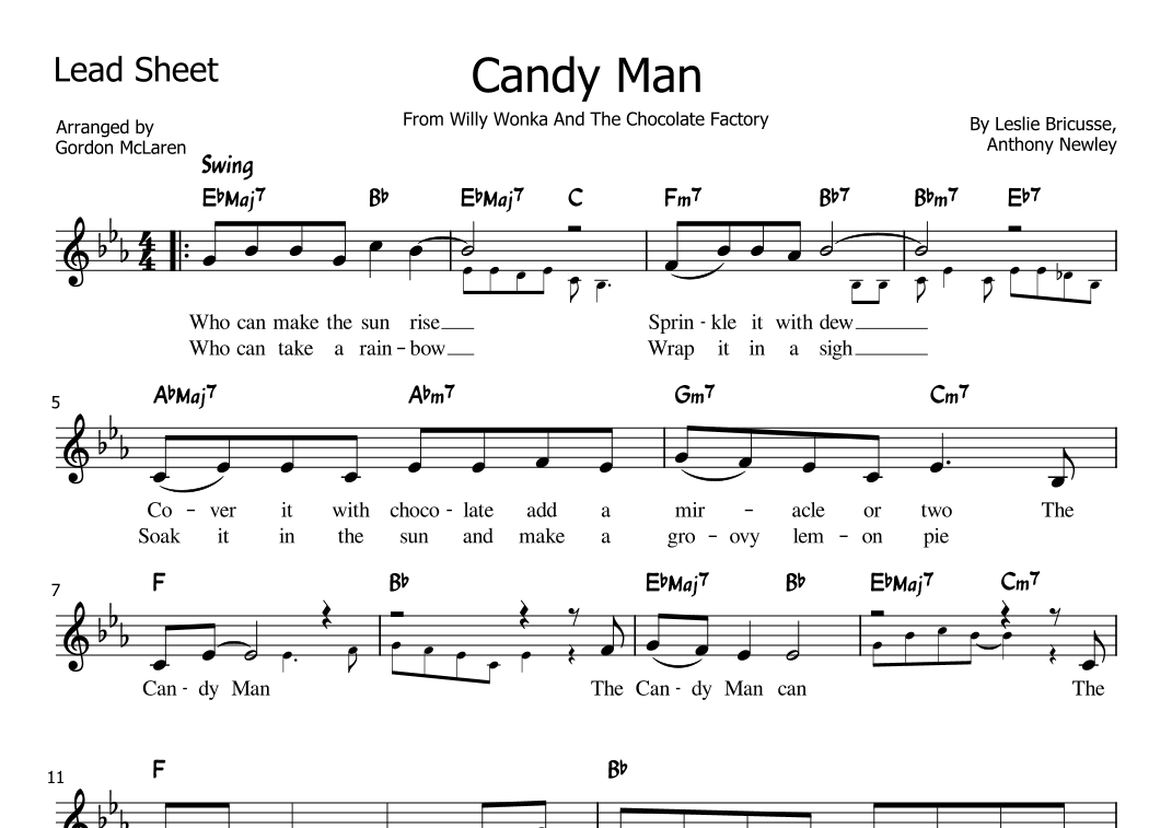The Candy Man (arr. Gordon McLaren)