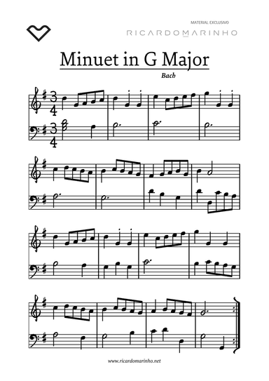 Minueto em Sol Maior (arr. Ricardo Marinho)
